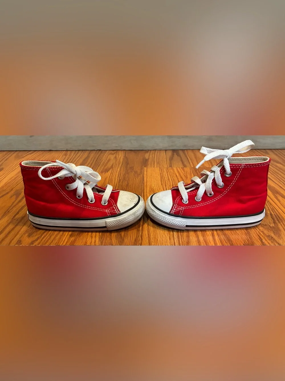 Converse Chuck Taylor All-Star High-Top Sneakers Red Toddler US 7 Infant Canvas